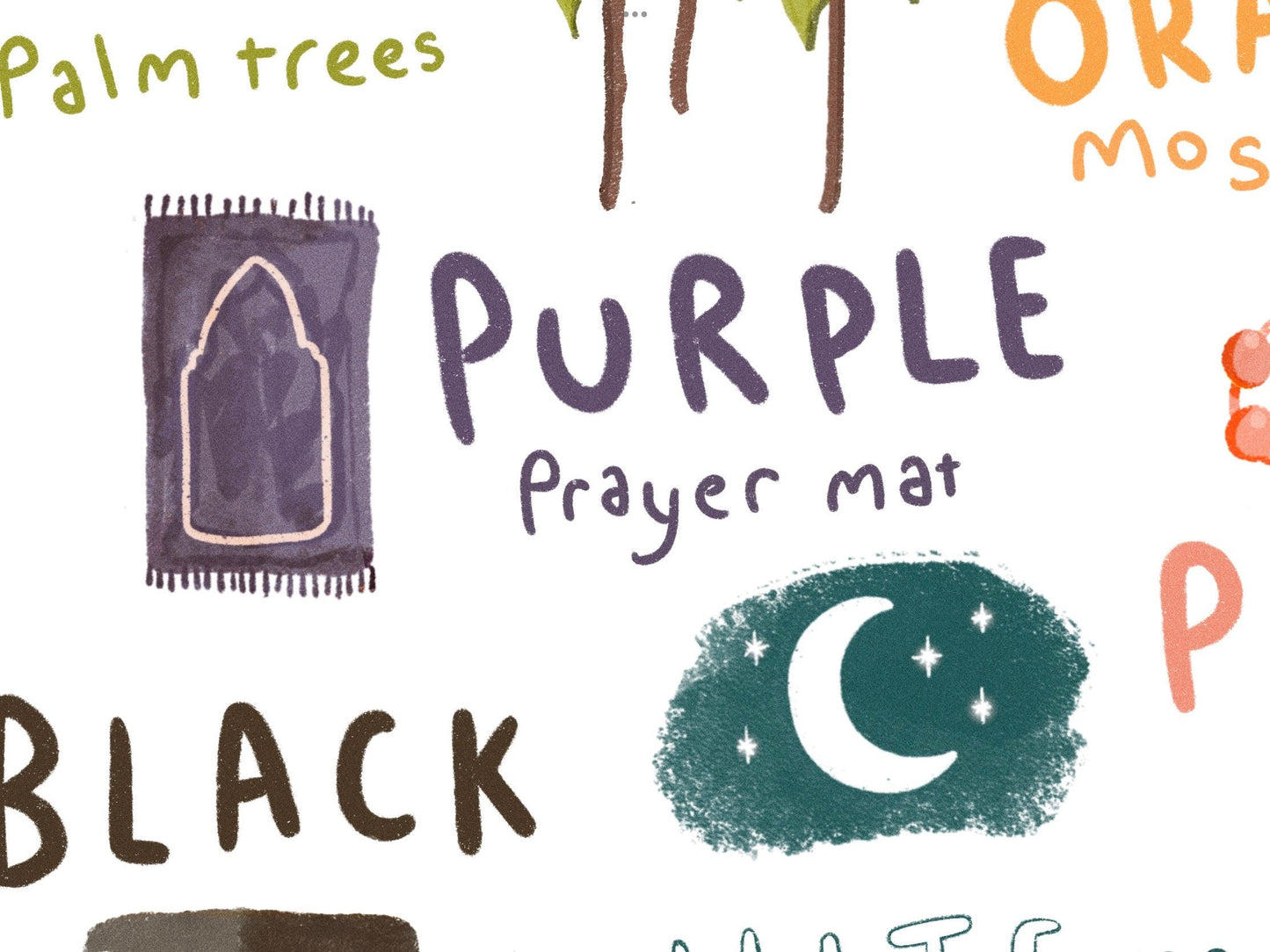 Colors of Islam | Islamic Kids Print | Children's Wall Art | Islamic Nursery Decor