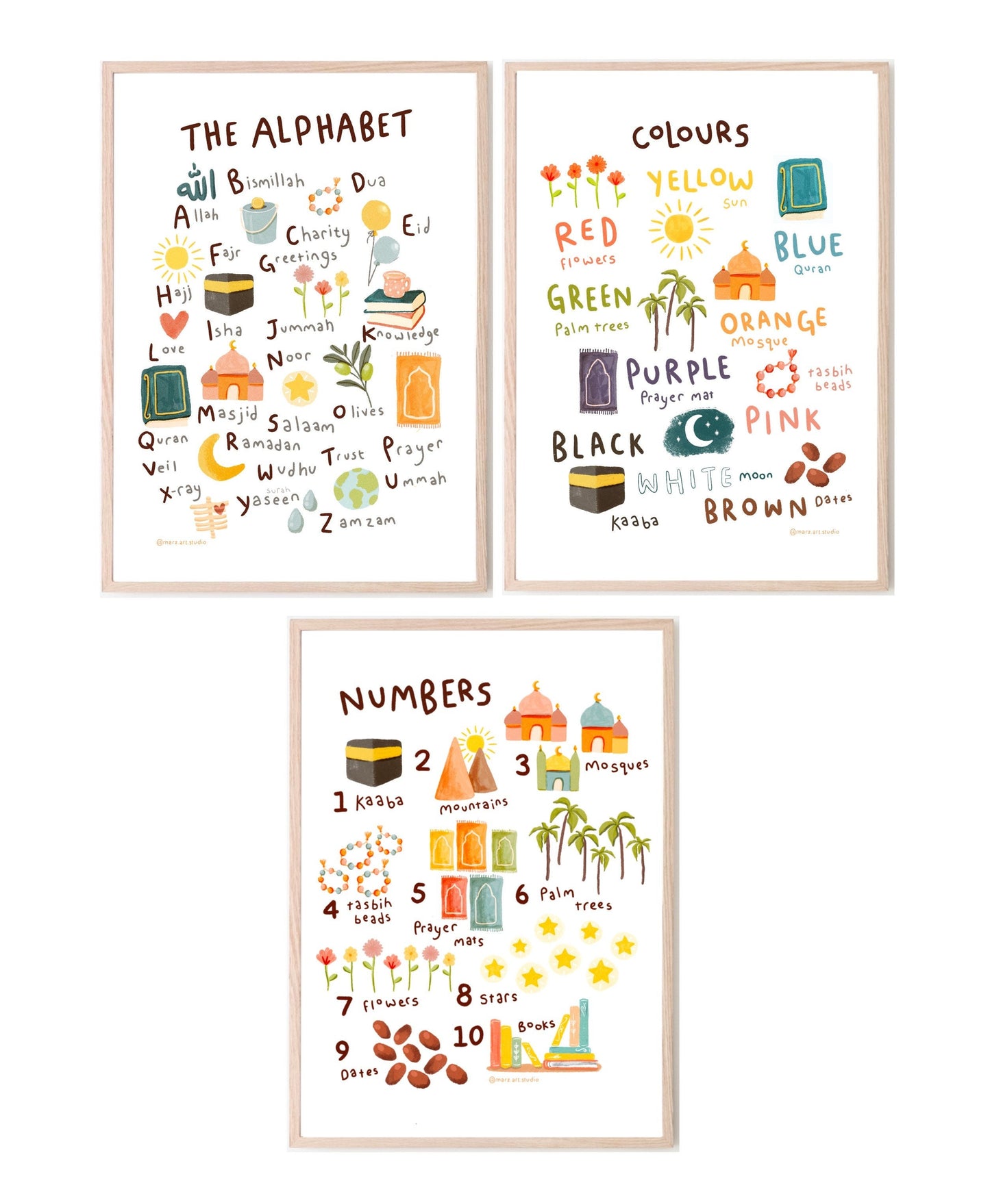 Colors of Islam | Islamic Kids Print | Children's Wall Art | Islamic Nursery Decor
