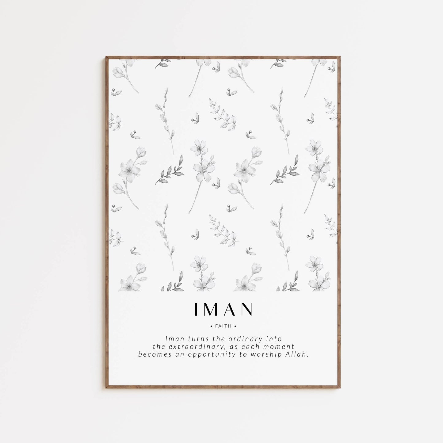 Inspiring Islamic Quotes Gallery Wall Set - Floral Islamic Wall Art - Muslim Home Decor