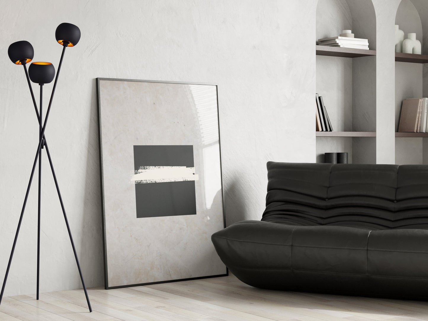 Abstract Islamic design featuring Kaaba silhouette