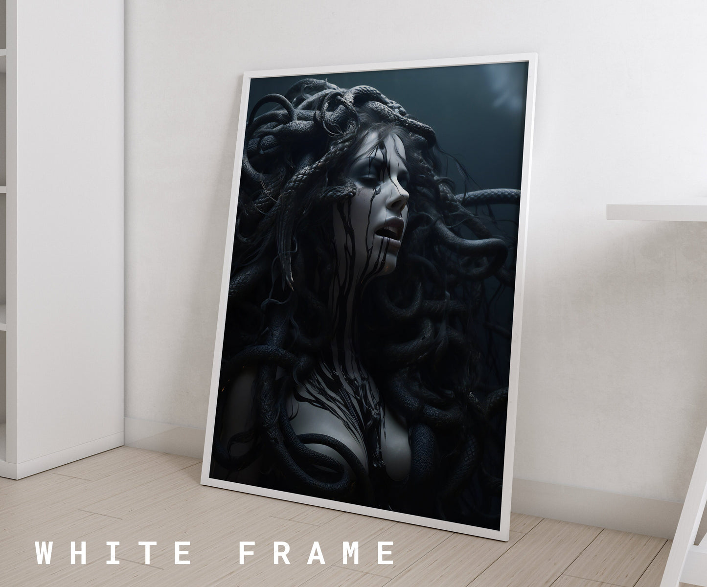 Elegant Greek mythology wall art featuring Medusa for home decor