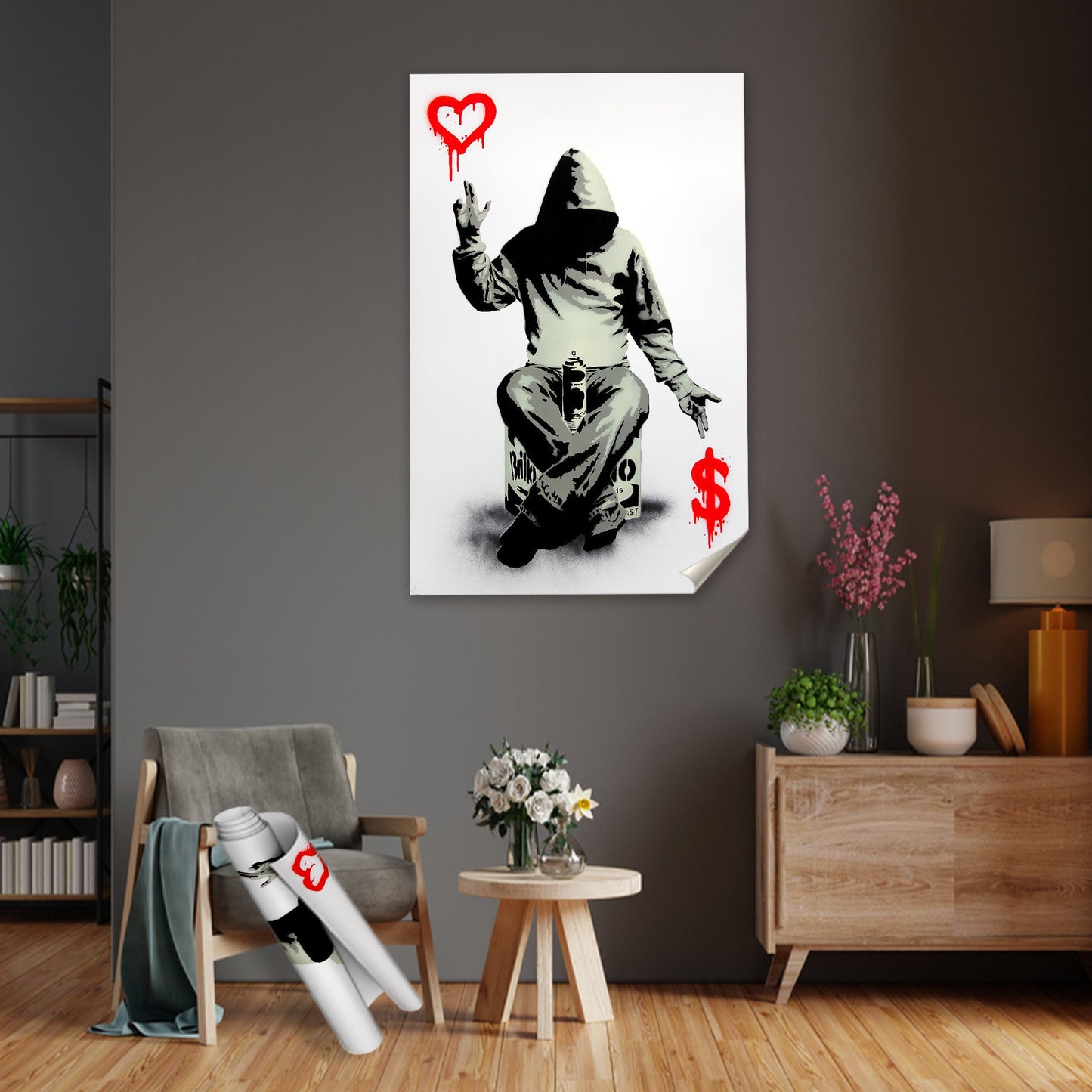 Premium canvas wall art ready for hanging in living room or bedroom
