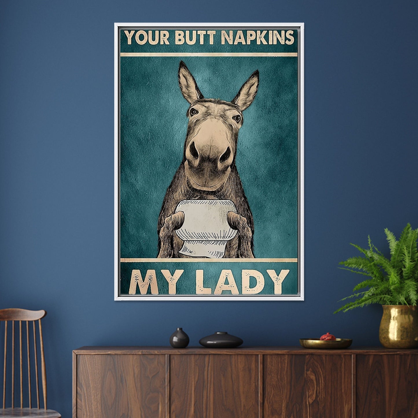Close-up of donkey illustration on canvas