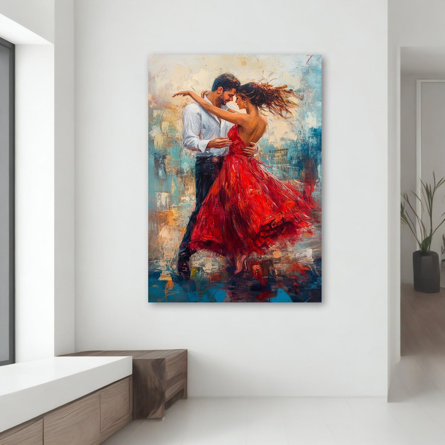 Romantic canvas wall art for living room or bedroom