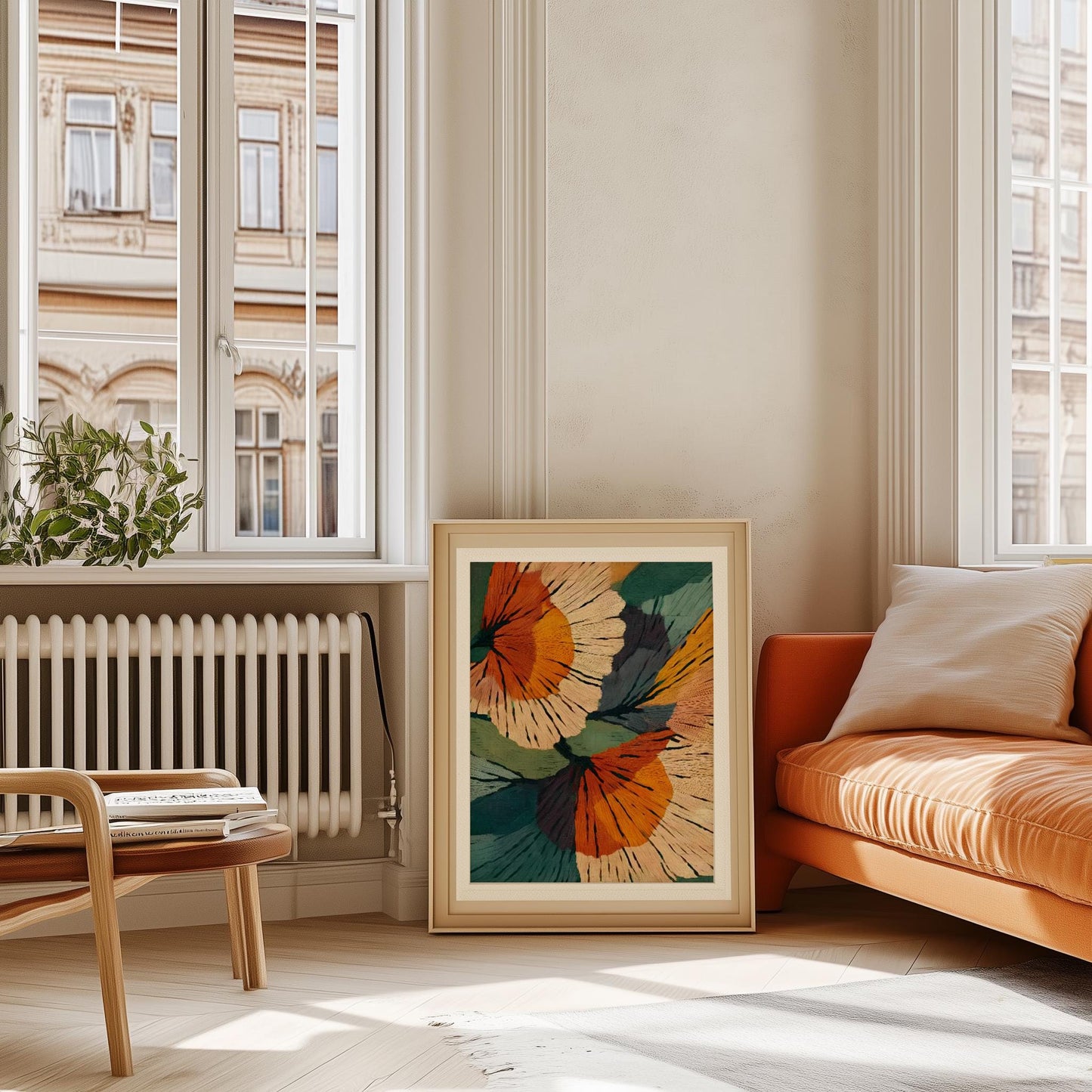 Soft color palette botanical wall art for home decor