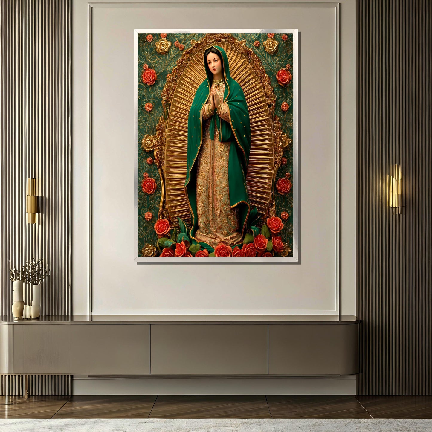 Religious home decor - Virgin Mary canvas print on canvas