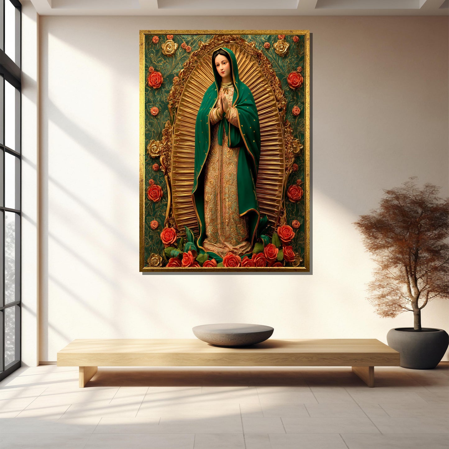 Catholic wall art Virgin Mary on canvas - ready to hang