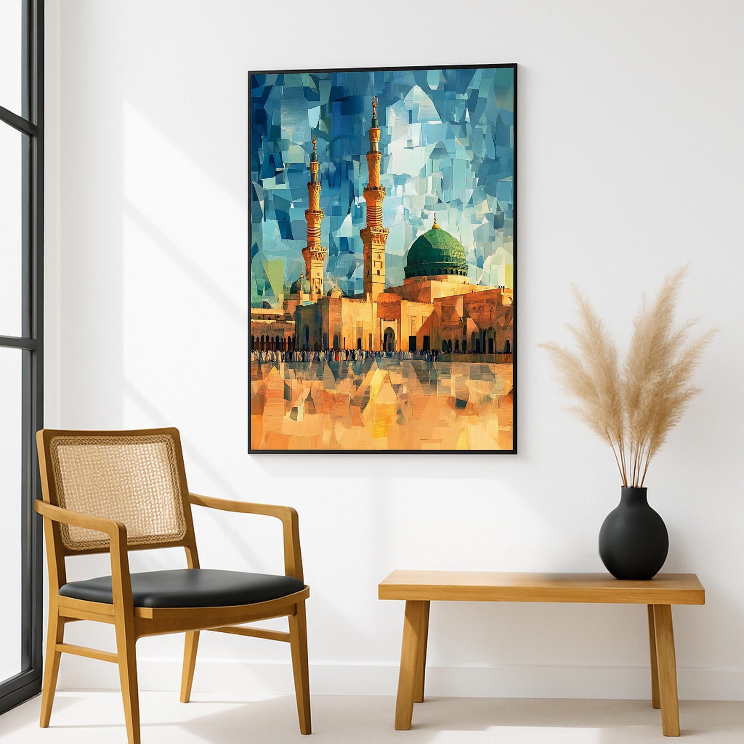 Elegant wall art for living room featuring Masjid Al Nabawi mosque