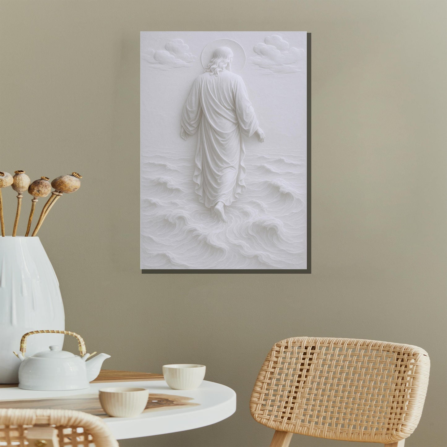 Group shot of Jesus Walking on Water canvas wall art for wall décor