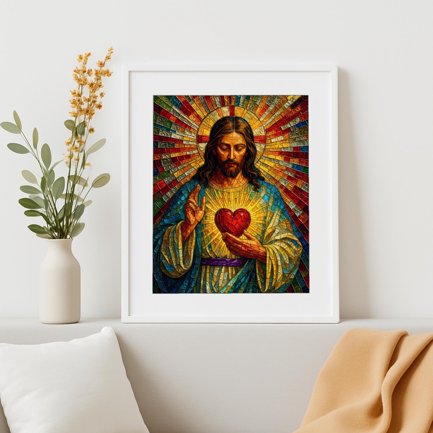 Decorative Catholic wall art ideal for altar or chapel spaces