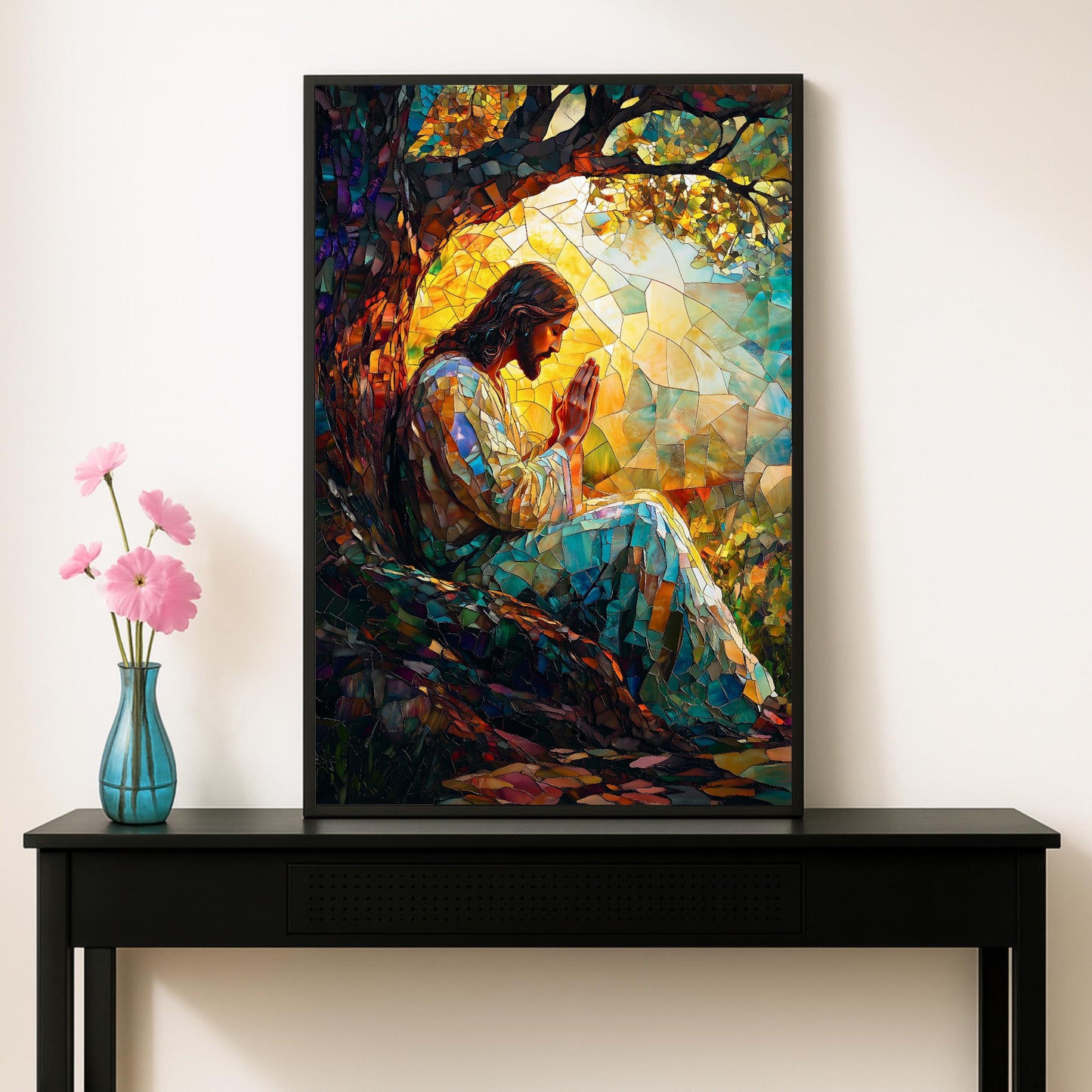 Religious wall decor featuring Jesus motif