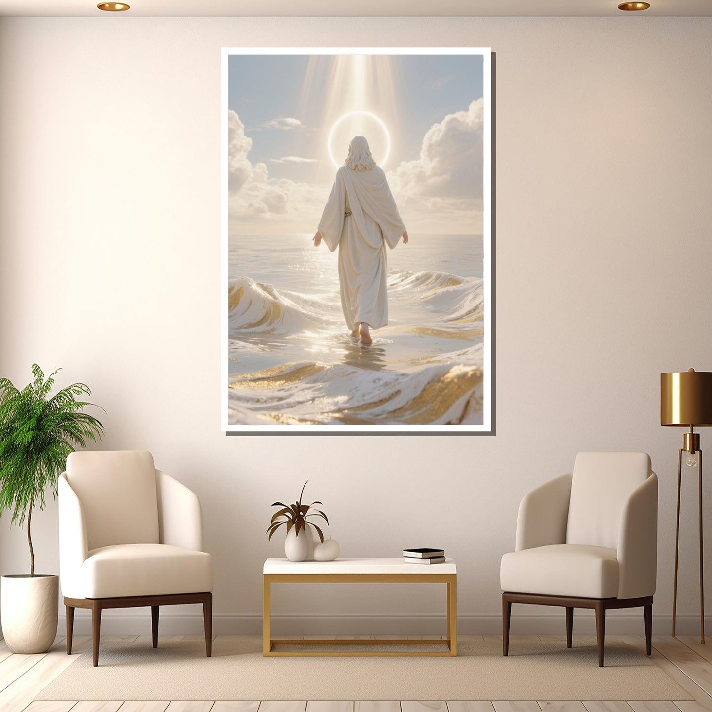 Faith-inspired home decor canvas art
