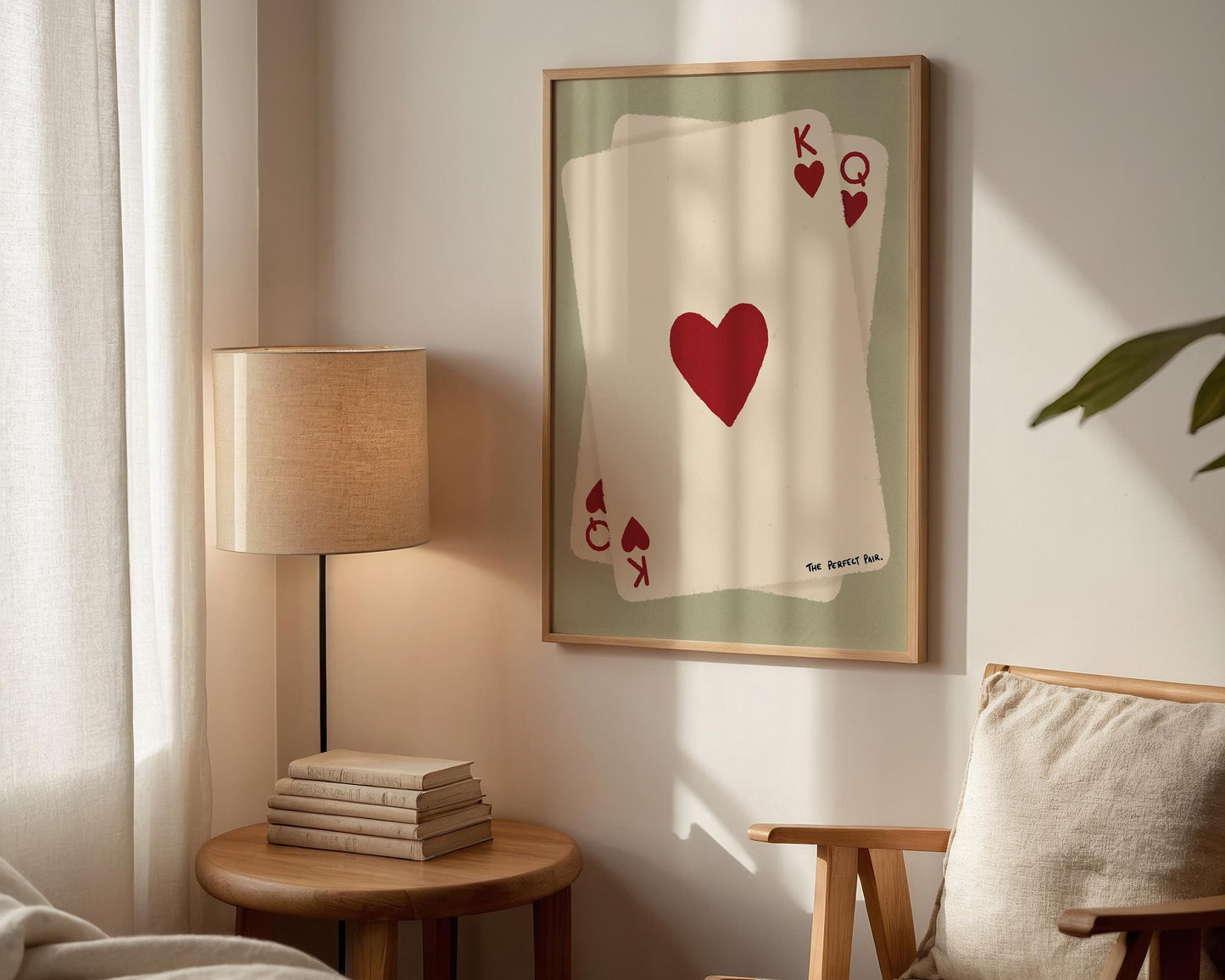 Decorative art print ready to hang in cozy living or sleeping area