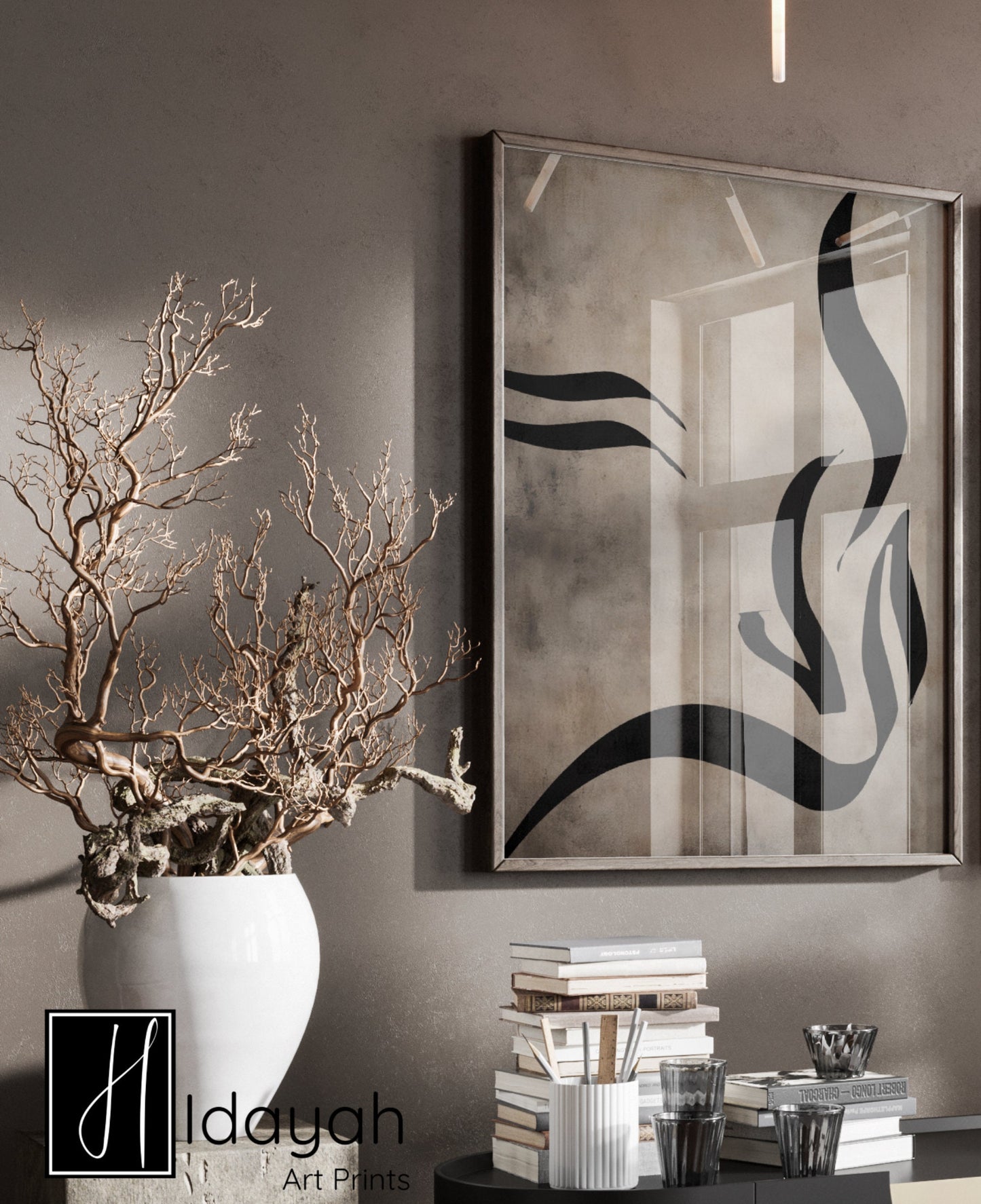 Alif Laam Meem calligraphy poster on textured background