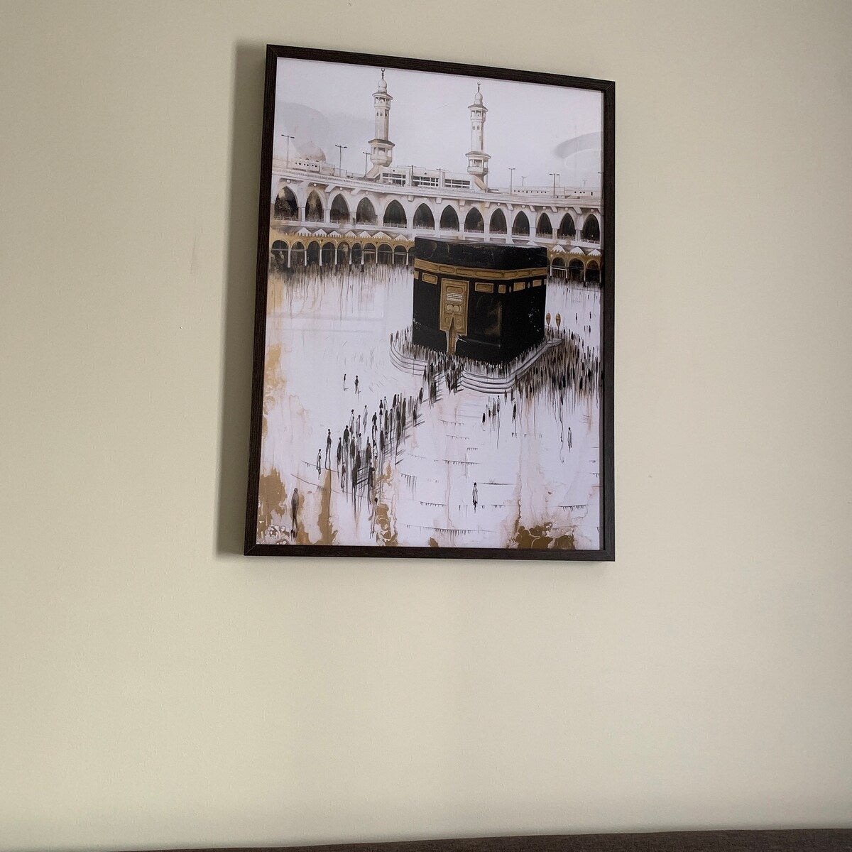Framing-ready Kaaba artwork suitable for home or prayer space
