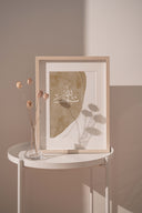 Close-up of Subhanallah Arabic calligraphy on art print