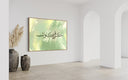 Bedroom with Kun Fayakun Arabic Calligraphy wall art – minimalist Islamic print