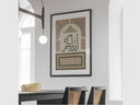 Framed Islamic wall art ready to display in living room