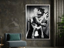 Urban female figure art on gallery-wrapped canvas