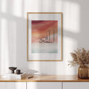 Abstract Islamic wall decor with Arabic calligraphy print