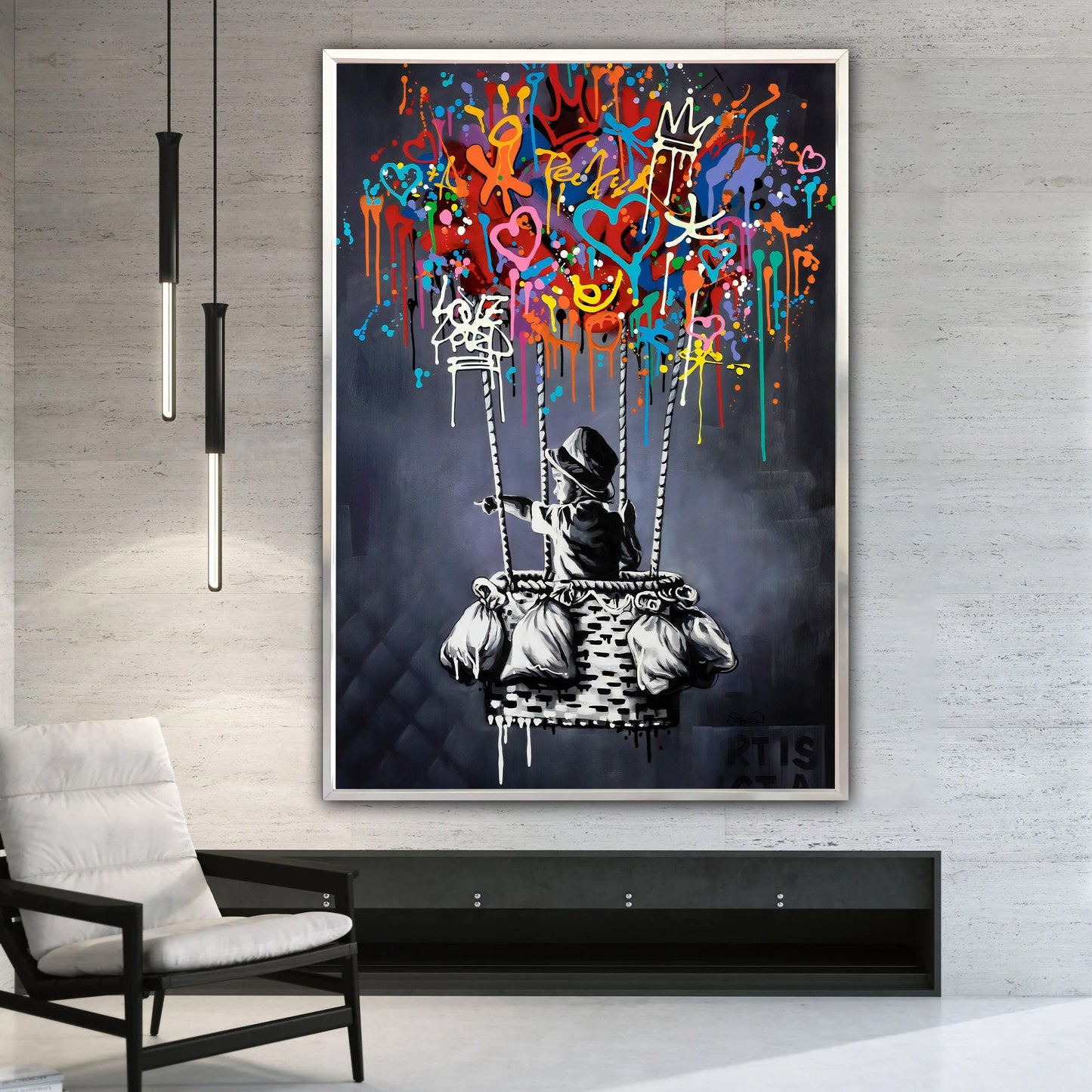 Gallery wrapped canvas featuring balloon design