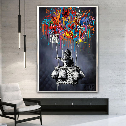 Gallery wrapped canvas featuring balloon design