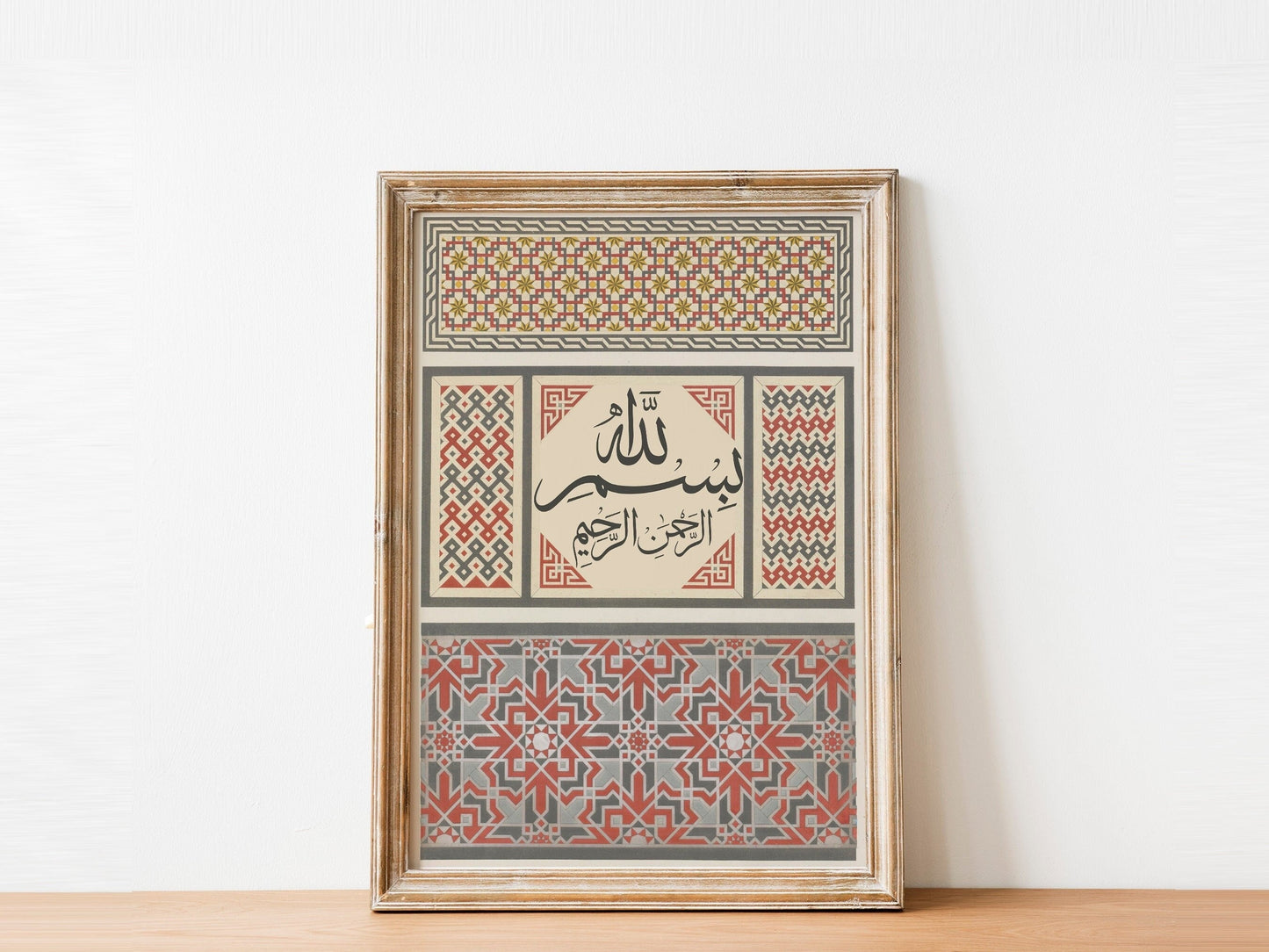 Detail shot showing rich colors and textured surface