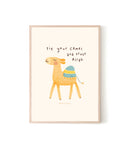 Tie Your Camel Print | Islamic Kids Wall Art | Children's Eid Gift | Ramadan Gift for Kids | Islamic Nursery Decor