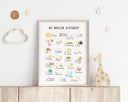 Islamic Alphabet Print | Islamic Kids Wall Art | Children's Room Decor | Islamic Nursery Print