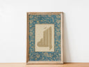 Close-up of intricate calligraphy on premium canvas