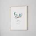 Minimal Islamic wall art arrangement with multiple sizes