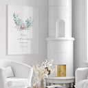 Bedroom decor featuring Islamic wall art with Quran verse