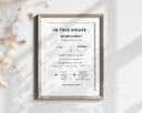 Islamic In This House Print | Muslim Family Rules Poster | Islamic Wall Art