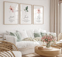 Islamic Quotes Wall Art - Floral Islamic Art - Muslim Home Decor