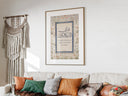 Close-up of Arabic calligraphy on Quran wall art