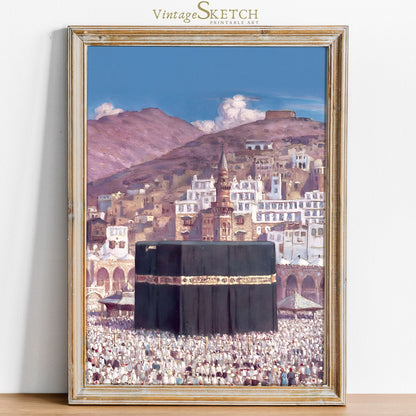 Vintage Kaaba in Mekka wall art - main design