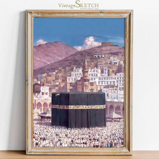Vintage Kaaba in Mekka wall art - main design