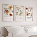 Inspiring Islamic Quotes Wall Art - Modern Muslim Home Decor - Floral Islamic Wall Decor