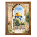 Elegant Masjid Nabawi watercolor art for living space