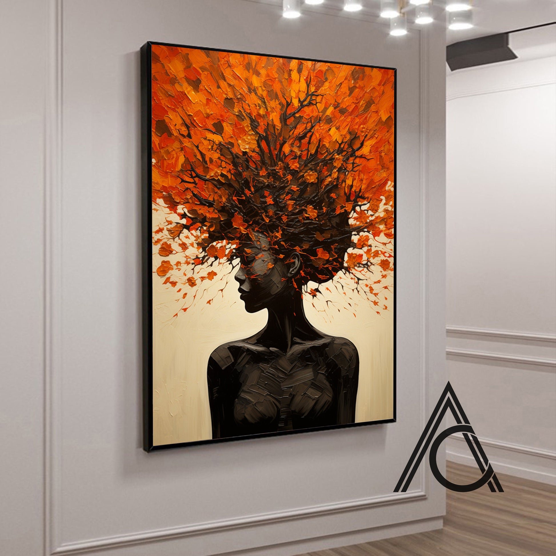 Portrait of a Black lady in vibrant colors for wall decor