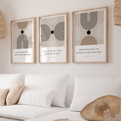 Inspiring Islamic Quotes Wall Art - Abstract Islamic Wall Art - Muslim Home Decor