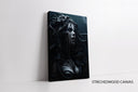 Abstract Greek mythology canvas art featuring Medusa and serpents