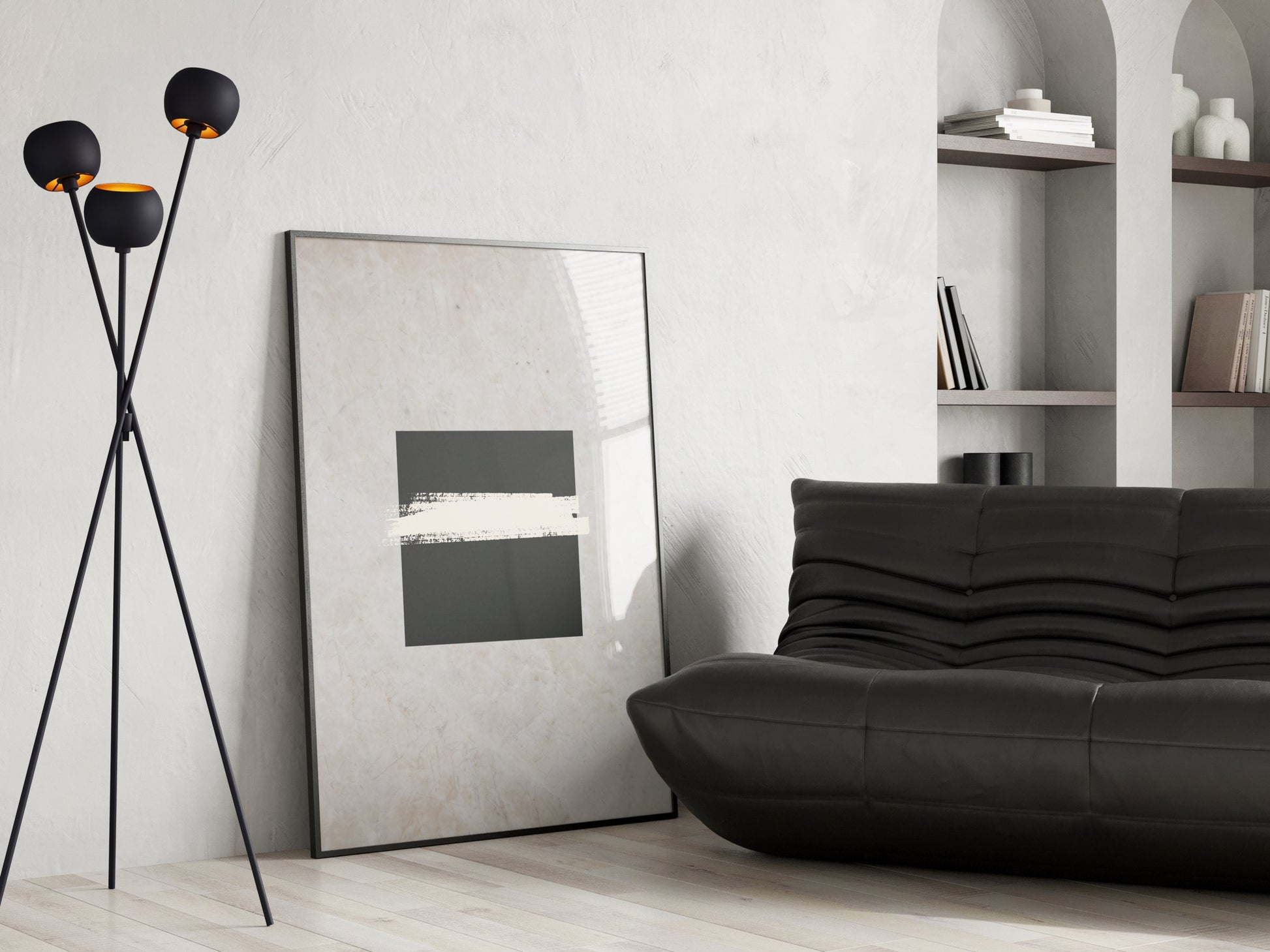 Abstract Islamic design featuring Kaaba silhouette