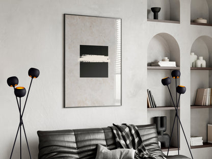 Minimalist Kaaba wall art in neutral tones