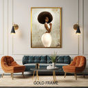 Regal African queen portrait on canvas wall decor