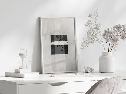 Simple geometric Kaaba-inspired wall art