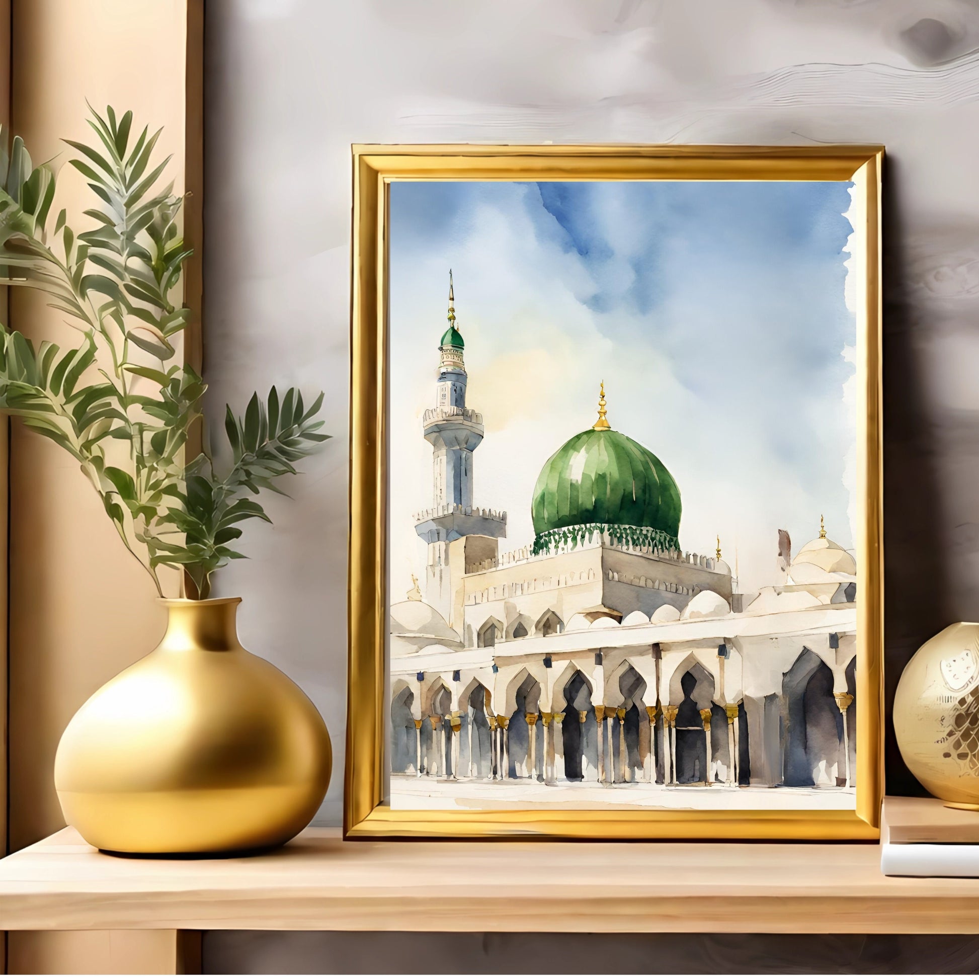 Elegant Islamic wall art suitable for framing