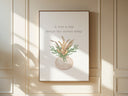 Minimal Islamic wall art with Arabic calligraphy quote.