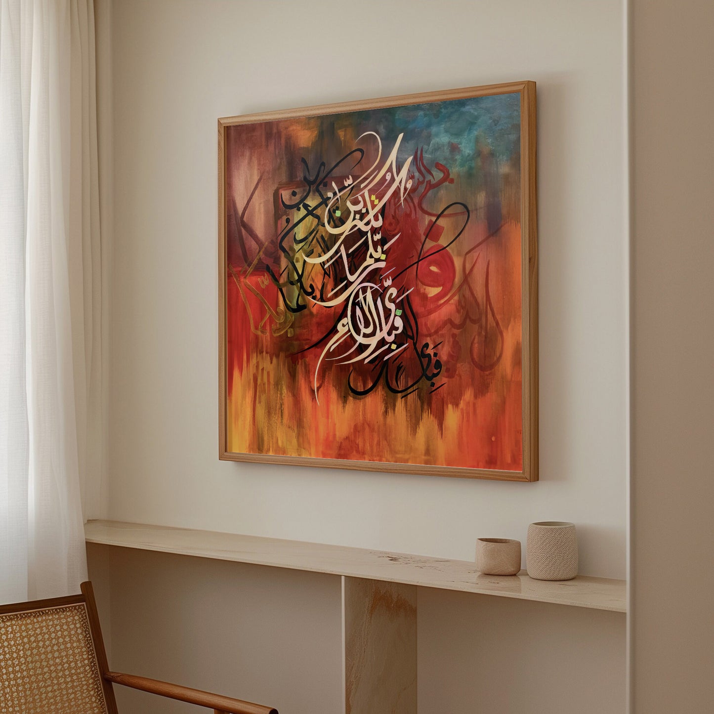 Fabi Ayyi Ala I Rabbikuma Calligraphy Surah Rehman Islamic Wall Art