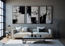 Ready-to-hang wall art for Muslim homes with abstract design